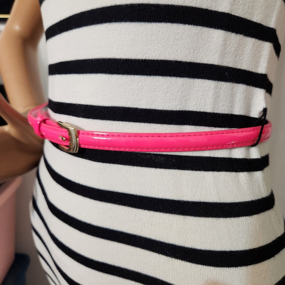 Arden B Black and White Striped Dress with Pink Accents Sz. Small - Picture 3 of 11